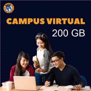 Un grupo de estudiantes colaborando alrededor de un portátil y libros, simbolizando la facilidad de acceso y la interacción en un Campus Virtual 200 GB 🎓. La imagen refleja un entorno de aprendizaje dinámico respaldado por una infraestructura de E-learning robusta.