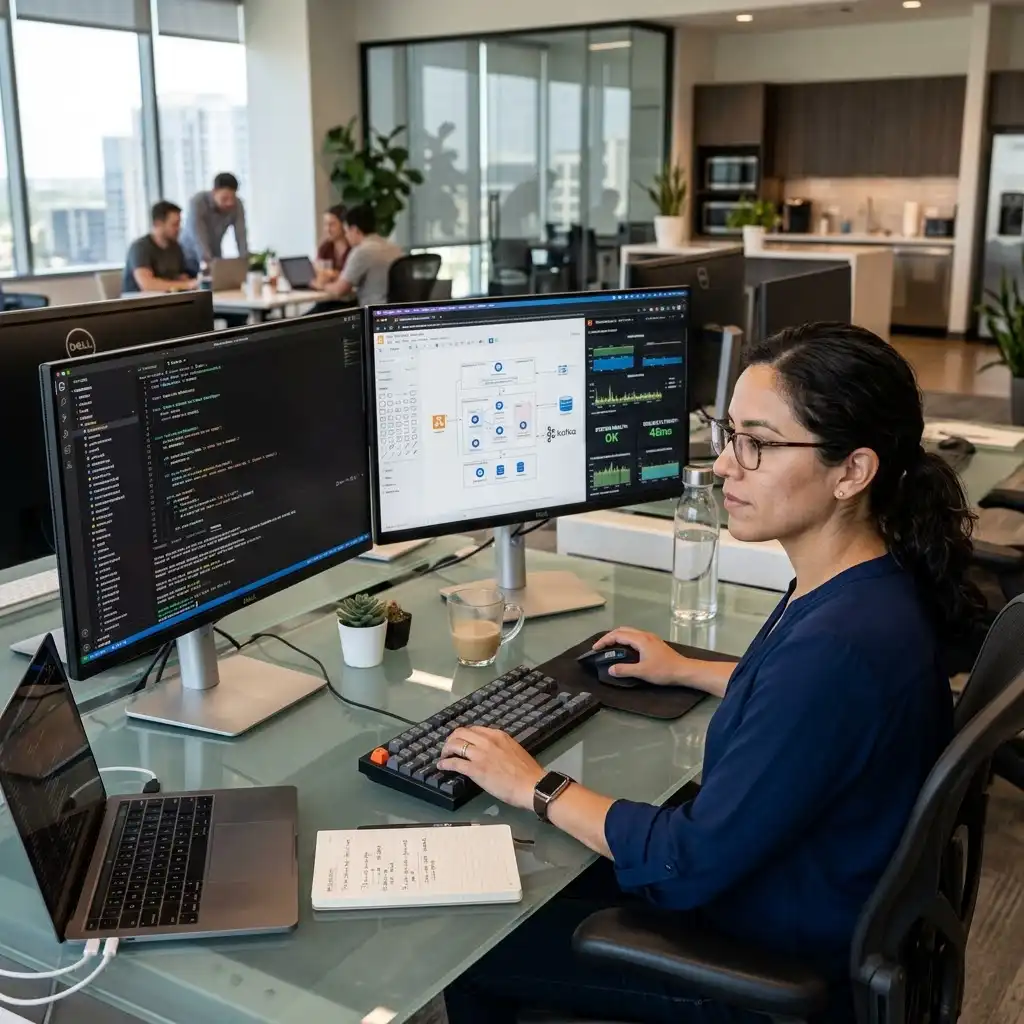 Ingeniero analizando errores en la administración de sitios web